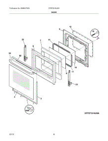 09 - Door parts for Frigidaire Range CFEF3016LWH / from AppliancePartsPros.com