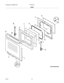 09 - Door parts for Frigidaire Range FFEF3018LBG / from AppliancePartsPros.com