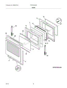 09 - Door parts for Frigidaire Range FFEF3048LSM / from AppliancePartsPros.com
