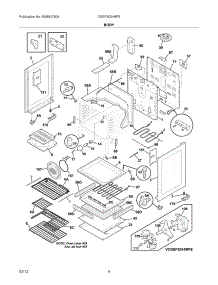 05 - Body parts for Frigidaire Range CGEF3034MFE / from AppliancePartsPros.com