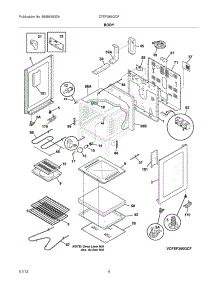 05 - Body parts for Frigidaire Range CFEF366GCF / from AppliancePartsPros.com