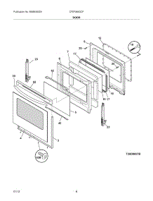 09 - Door parts for Frigidaire Range CFEF366GCF / from AppliancePartsPros.com