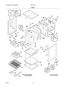 05 - Body parts for Frigidaire Range FFEF3015PWA / from AppliancePartsPros.com