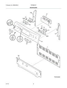 03 - Backguard parts for Frigidaire Range FEFB89ECF / from AppliancePartsPros.com