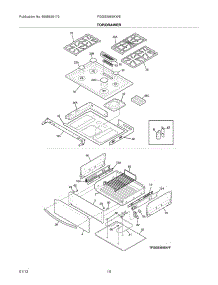 09 - Top / Drawer parts for Frigidaire Range FGGS3065KWE / from AppliancePartsPros.com