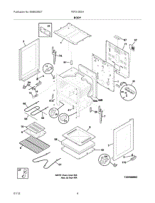 05 - Body parts for Frigidaire Range FEF312BSH / from AppliancePartsPros.com