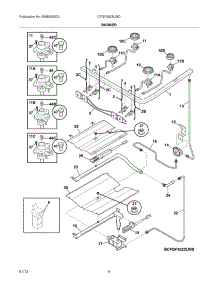 05 - Burner parts for Frigidaire Range CFGF3023LWD / from AppliancePartsPros.com