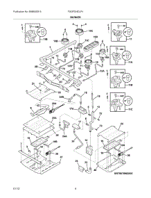 05 - Burner parts for Frigidaire Range FGGF304DLF4 / from AppliancePartsPros.com