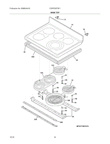 07 - Main Top parts for Frigidaire Range CGEF308TNF1 / from AppliancePartsPros.com