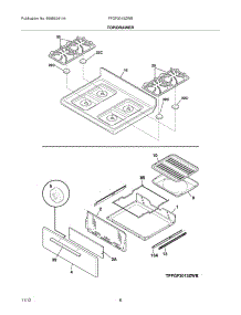 09 - Top / Drawer parts for Frigidaire Range FFGF3013ZWB / from AppliancePartsPros.com