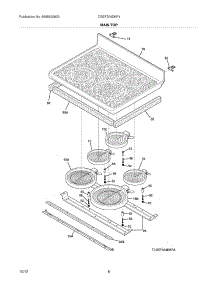 07 - Main Top parts for Frigidaire Range CGEF304DKF4 / from AppliancePartsPros.com