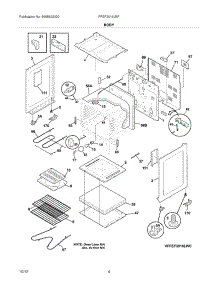 05 - Body parts for Frigidaire Range FFEF3016LBF / from AppliancePartsPros.com