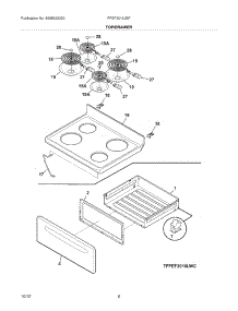 07 - Top / Drawer parts for Frigidaire Range FFEF3016LBF / from AppliancePartsPros.com