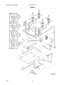 05 - Burner parts for Frigidaire Range FFGF3051LSH / from AppliancePartsPros.com