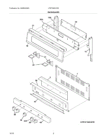 03 - Backguard parts for Frigidaire Range LPGF3091KSK / from AppliancePartsPros.com