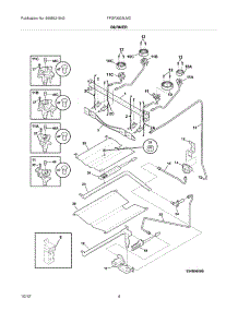 05 - Burner parts for Frigidaire Range FFGF3023LMD / from AppliancePartsPros.com