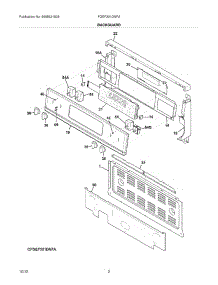 03 - Backguard parts for Frigidaire Range FGEF301DNFA / from AppliancePartsPros.com