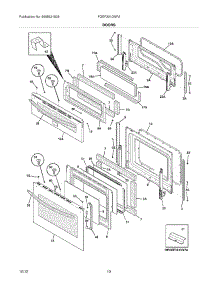 09 - Doors parts for Frigidaire Range FGEF301DNFA / from AppliancePartsPros.com