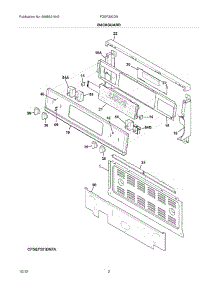 03 - Backguard parts for Frigidaire Range FGEF300DNBA / from AppliancePartsPros.com