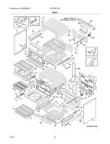 07 - Body parts for Frigidaire Range FGGF301DNWB / from AppliancePartsPros.com