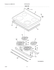 07 - Main Top parts for Frigidaire Range FGEF300DNFA / from AppliancePartsPros.com