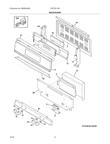 03 - Backguard parts for Frigidaire Range FGGF301DNWA / from AppliancePartsPros.com