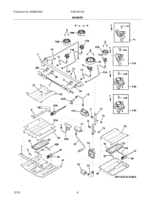 05 - Burner parts for Frigidaire Range FGGF301DNWA / from AppliancePartsPros.com