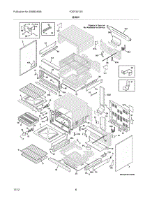 07 - Body parts for Frigidaire Range FGGF301DNWA / from AppliancePartsPros.com