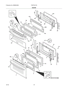 11 - Doors parts for Frigidaire Range FGGF301DNWA / from AppliancePartsPros.com