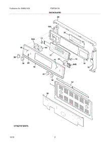 03 - Backguard parts for Frigidaire Range FGEF301DNWA / from AppliancePartsPros.com