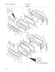 11 - Doors parts for Frigidaire Range FGGF301DNFB / from AppliancePartsPros.com