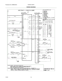 12 - Wiring Diagram parts for Frigidaire Range FGGF301DNFA / from AppliancePartsPros.com