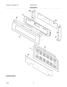 03 - Backguard parts for Frigidaire Range FGEF302TNFA / from AppliancePartsPros.com