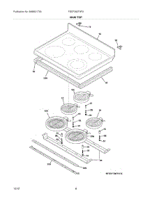 07 - Main Top parts for Frigidaire Range FGEF302TNFA / from AppliancePartsPros.com