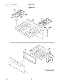 09 - Top / Drawer parts for Frigidaire Range FFGF3023LQD / from AppliancePartsPros.com