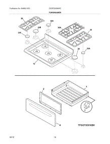09 - Top / Drawer parts for Frigidaire Range CGGF3032MWC / from AppliancePartsPros.com