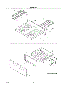 09 - Top / Drawer parts for Frigidaire Range FFGF3021ZWB / from AppliancePartsPros.com