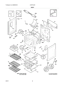 07 - Body parts for Frigidaire Range LGGF3042KBC / from AppliancePartsPros.com