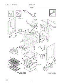 07 - Body parts for Frigidaire Range FGGF3041KFN / from AppliancePartsPros.com