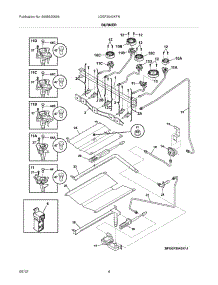 05 - Burner parts for Frigidaire Range LGGF3042KFN / from AppliancePartsPros.com