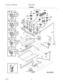05 - Burner parts for Frigidaire Range FGGF3054MFF / from AppliancePartsPros.com