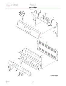 03 - Backguard parts for Frigidaire Range FFGF3053LSH / from AppliancePartsPros.com