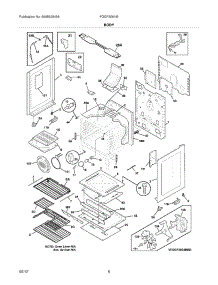 07 - Body parts for Frigidaire Range FGGF3054MWD / from AppliancePartsPros.com