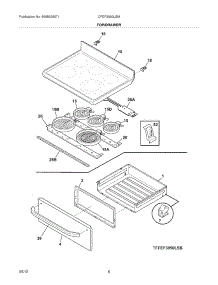 07 - Top / Drawer parts for Frigidaire Range CFEF3050LSM / from AppliancePartsPros.com