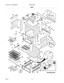 05 - Body parts for Frigidaire Range FGES3045KFF / from AppliancePartsPros.com