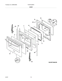 11 - Door parts for Frigidaire Range FGGF3032MFD / from AppliancePartsPros.com