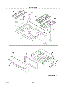 09 - Top / Drawer parts for Frigidaire Range LGGF3044LBC / from AppliancePartsPros.com