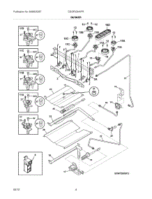 05 - Burner parts for Frigidaire Range DGGF3054KFR / from AppliancePartsPros.com