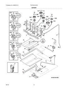 05 - Burner parts for Frigidaire Range FGGF3031KQM / from AppliancePartsPros.com