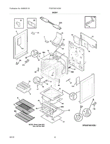 07 - Body parts for Frigidaire Range FGGF3031KQM / from AppliancePartsPros.com
